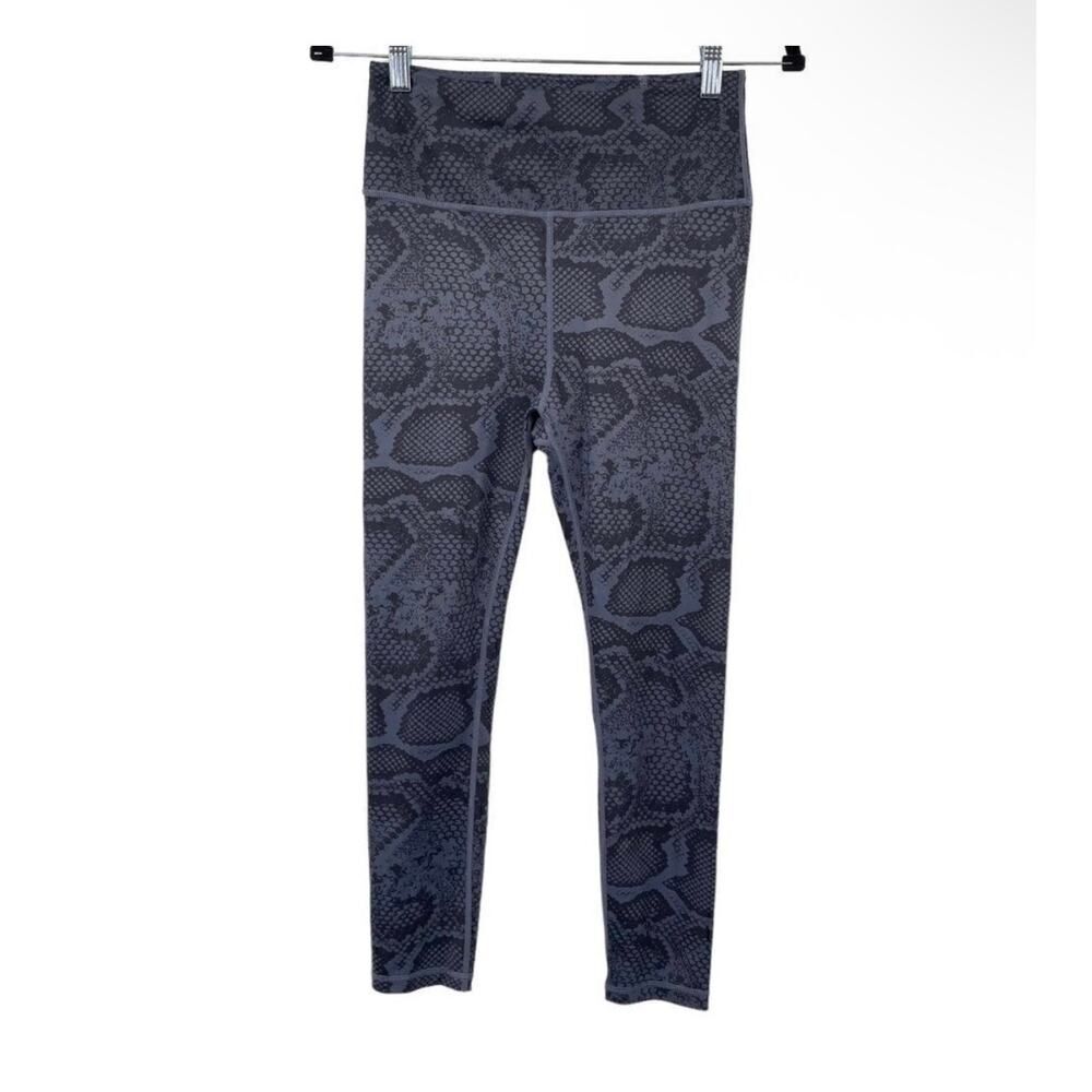 All Fenix Snake Print Leggings Gray Blue Athletic High Rise Yoga Gym Activewear